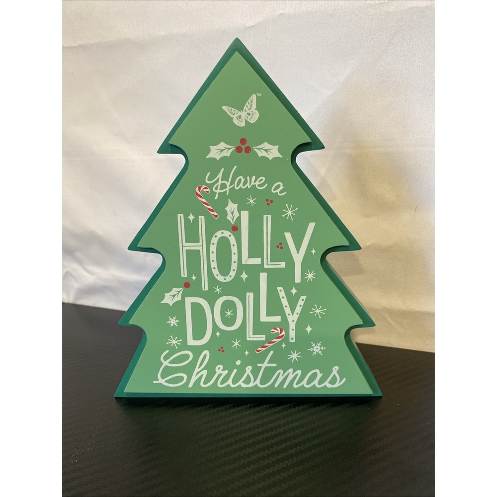 Dolly Parton Tree Shaped Christmas‎ Wood Block
